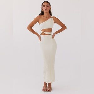 Peppermayo Asymmetrical White Dress